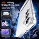 Designed for Samsung Galaxy S26 Case Clear, Built-in Invisible Kickstand [Military Grade Drop Protection] Anti-Yellowing Slim Fit Shockproof Cover for Galaxy S26 5G 6.3 Inch - Crystal Clear