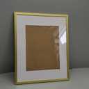 Golden State Art - 11x14 Aluminum Picture Frame - with Mat for 8x10 Photo or Without Mat for 11 x 14 Photo - Real Glass Cover - Simple and Elegant Decor for Wall Mounting - 1 Pack - Gold