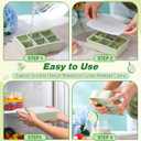 Honeydak 6 Pcs Silicone Square Ice Cube Tray Large Ice Cube Trays for Cocktails with Lid for Whiskey Coffee Drinks