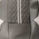 Custom Seat Covers for Tacoma 4th Gen 2024 2025 2026 Double Cab SR5/TRD Sport/TRD Off-Road/SR Full Set with Console Covers, Waterproof Leather Back and Front Seat Protectors Black Grey