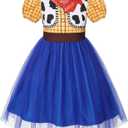 Eledobby Cowgirl Costume Girls Toddler Halloween Dress Up Princess Outfits Christmas Birthday Gift 3-4T