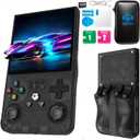 R36 Max Retro Handheld Game Console, Video Game Console with 64G Built-in 18000+ Games, 4000mAh Rechargeable, Support 30+ Simulators, Linux System, 4.0 Inch IPS Screen Portable Pocket Arcade (Black)