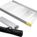 Aluminum Portable Wheelchair Ramp for Wheelchair Threshold Ramp, 30'' x 36'' Portable Self Supporting Entry Handicap RampDoorways Rated 700 lbs,for Wheelchair Scooters Power Chairs Walkers