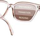 Progressive Multifocal Reading Glasses for Women Men, Anti Glare/Eyestrain Blue Light Multifocus Computer Readers