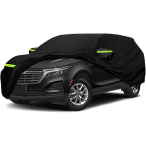 Waterproof Car Cover Compatible with 2005-2025 Chevrolet Equinox LS/LT/RS/Premier, 420D Oxford Cloth Black All Weather Car Covers with Zipper Door for Snow Rain Dust Protection