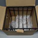 Kitchen Organizer Rack - 5-Slot Heavy-Duty Cutting Board and Bakeware Holder, Rust-Resistant with Anti-Slip Feet for Countertop or Cabinet Storage (BLACK - 1 Pack)