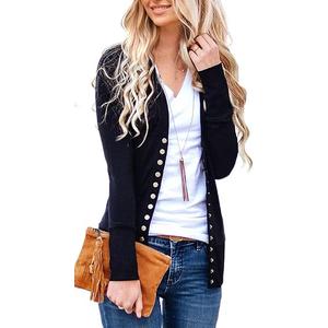 NENONA Women's Long Sleeve Lightweight Summer Cardigans Open Front Button Down Basic Soft Fall Fashion Outwear, Size S