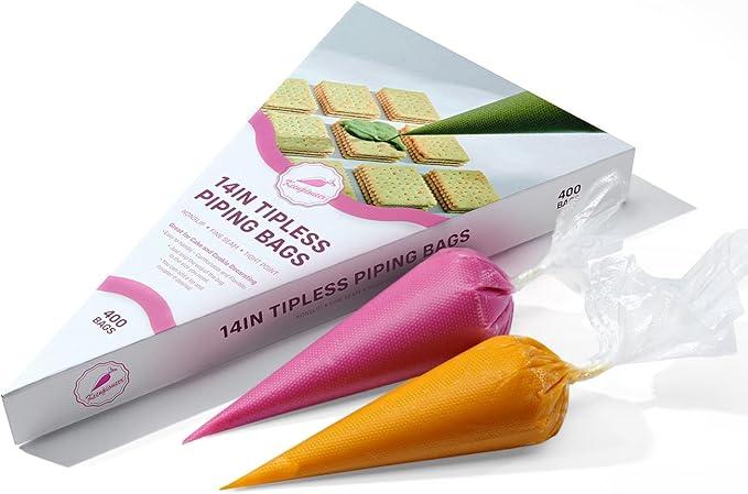 KEENPIONEER Disposable Piping Bags 14inch, 400 count