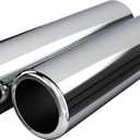 High Performance Chrome Exhaust Tips, Angle Cut, Pencil Cut, Turn Down, Multiple Sizes, 2 pcs (9" length 2.5" ID 2.75" OD 2pcs Pencil Cut)