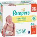 Pampers Sensitive Baby Wipes, Unscented, Fragrance Free, Clinically Proven, Water Based, Hypoallergenic, Multi-Use, Hand Wipes, 1344 Wipes Total (24X Flip-Top Packs)