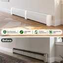 4FT Baseboard Heater Cover with End Caps Galvanized Steel White