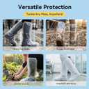 10 Pairs Disposable Waterproof Shoe Covers for Rain, Disposable Boot & Shoe Covers, Plastic Rain Shoe Covers, Disposable Plastic, Non-Slip, Clear, Large, 10 Pairs, Indoor Outdoor Boot Protector