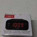 Timex Alarm Clock with Large Display, Digital Alarm Clock for Bedroom Includes 120V Universal Power Adapter (T121B - Black)