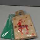 FEBSNOW Christmas Bags with Handles, 18PCS Christmas Treat Bags with 20Pcs Tissue Paper Xmas Kraft Paper Goodie Bags for Holiday Party Favors Gift Exchange Supplies