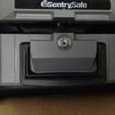 SentrySafe Fireproof Safe Box with Key Lock, Chest Safe with Carrying Handle to Secure Money, Jewelry, Documents, 0.25 Cubic Feet, 6.3 x 15.3 x 12.1 Inches, 1160