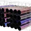 Volepet Acrylic Vinyl Roll Storage Rack, 50-Holes, 2-Pack 25Holes Each, Modern, Wall Mount, Home Office, 6 x 24 x 12.2 inches