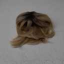 Wigs for white women blonde bob wig medium length wigs for women persma skin part blonde with dark roots Synthetic wig for white Women (Blobde mixed highlight)