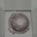 Snawowo Mini Portable Baby Stroller Fan, Battery Operated Clip on Fan, Rechargeable 360 Rotate Flexible Tripod Handheld Cooling for Car Seat Crib Treadmill Travel Pink