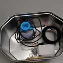 Cat Water Fountain Stainless Steel 108oz/3.2L, APAUK Automatic Pet Fountain Dog Water Dispenser with Water Level Window, Quiet Cat Fountain for Drinking, Inside with Replacement(1 Filters&1 Sponges)