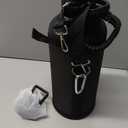 Insulated Water Bottle 87 oz, Triple Wall Vacuum Stainless Steel (Cold for 48 Hrs), Leak Proof & Non-BPA, Modern Water Flask Jug with Paracord Handle & Straw Spout Lids, Magic Black