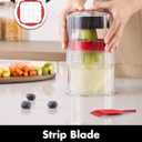 French Fry Cutter, Professional Home Style Onion Chopper, Vegetable Chopper Dicer Manual, Easy to Clean, Ultra Sharp Blades Thick-Strip Fry Cutter Apple Slicer and Corer, 3 Blades