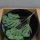 Hidden Litter Box with Faux Plant, Large Cat Litter Box with Rattan Pattern, Heavy Duty PP Material Litter Box Enclosure Furniture for Home Decor, Black