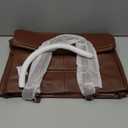 befen Genuine Leather Work Laptop Tote Bag for Women Ladies Totes Shoulder Purses Satchel Handbag with 15" Compartment (Dark Brown)