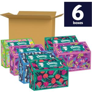 Kleenex Disposable Paper Hand Towels, 6 Boxes, 60 Tissues per Box (360 Total Tissues)
