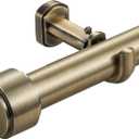 Heavy Duty Curtain Rods,1 1/4" Large Diameter Premium Nonadjustable Curtain Rod,42in/3.5ft Custom Window Treatment Rods with Durable Aluminum Brackets and End Caps,Antique Bronze Finish