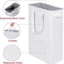 efluky Slim Laundry Basket, Narrow Laundry Hamper with Handles, Collapsible Dirty Clothes Hamper, Tall Laundry Bin for Laundry Room, Dorm and Bedroom, 12.7 Gallons(75L) White