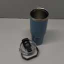 30oz Tumbler with Handle and Flip Straw Lid Double Wall Insulated Travel Coffee Mug Stainless Steel Vacuum Insulated Coffee Tumbler Cup for Hot and Cold Beverages,Leak-proof (30oz,Glacier blue)