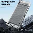 PAWDIARY Soft TPU Switch 2 Protective Case, Clear Cover Skin for Switch 2 2025 Console & Comfort Grip Switch 2 Controller Shell, Transparent Checkered Design New Switch 2025 Accessories