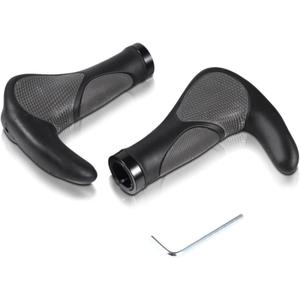 Mountain Bike Grips Bicycle Handlebar Grips, Ergonomic Design Bicycle Grips Anti-Slip Rubber Bike Handlebar Grips for Bike Mountain Road MTB (cow horn)