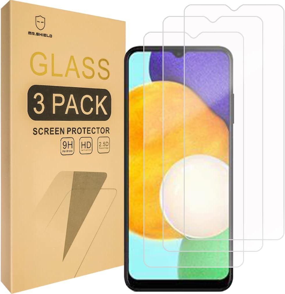 Mr.Shield [6-Pack] Designed For Samsung Galaxy A03s [Tempered Glass] [Japan Glass with 9H Hardness] Screen Protector with Lifetime Replacement