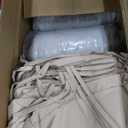 Outdoor Chair Cushions Set of 4, Waterproof Backrest and Deep Seat Cushion Set for Patio Furniture, Outdoor Sofa Replacement Cushions with Removable Cover, 24 x 22 Inch, Cream