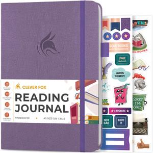Clever Fox Reading Journal  Book Review Log  Gift Accessories for Reading Lover  Book Journal for Kids & Adults  A5, 5.8x8.3 (Lavender)