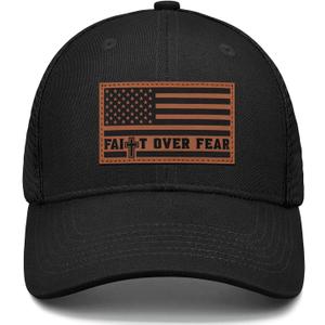 Christian Gifts Religious Gifts for Men Women, Jesus Hat Faith Over Fear Hat Unique Chrismas Easter Gifts (Beige)