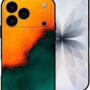 for iPhone 17 Pro Case, Yellow with Green Topographic Line Pattern Phone Case, [Full Camera Protection] Soft Silicone Anti-Scratch Shockproof Protective Cover for 17 Pro 6.3"