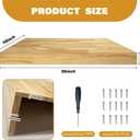 16 * 36 in Wooden Wire Shelf Cover 3 PCS Removable Pantry Shelf Cover Wire Rack Covers with Screw Accessories for Kitchen Closet Bathroom Store Office