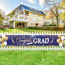 KatchOn, Xtralarge Blue and Gold Congrats Grad Banner - 120x20 Inch | Graduation Yard Signs Class Of 2025 | Grad Banner Class Of 2025 | Blue And Gold Graduation Decorations 2025 | Class of 2025 Decorations