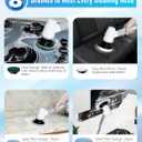 Electric Spin Scrubber Bathroom Scrubber - Cordless Shower Scrubber with Adjustable Handle, 2 Speeds, Bathroom Scrubber with 8 Replaceable Brush Heads, Power Scrubber for Bathroom Bathtub Cleaning