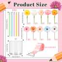Honeydak Appreciation Gifts Teacher Essentials Supplies Must Haves for Teacher, Includes Pen Holder, Pencils, Artificial Flowers, and Ribbon