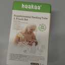 haakaa Supplemental Feeding Tube & Pouch Set, Baby Supplemental Nursing System, SNS Breastfeeding System, Food Grade Silicone, New Upgraded Design with Dual Tube Flow Control