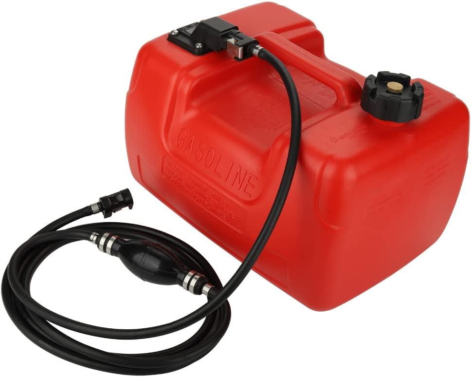 Portable Boat Fuel Gas tank 12L 3 Gallon Marine Outboard Gas Tank for YAMAHA Barco De Motor Fuera De Borda with Connector Replace Yamaha 6YL-24201-24-00 Portable Gas Tank