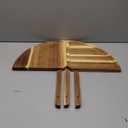 wyzqyam Floating Corner Shelve, 9.84 Inch Acacia Wood Corner Shelf Set of 2, Corner Shelf Wall Mounted for Living Room, Bedroom, Bathroom, Office, Kitchen (Natural Wood Colour)