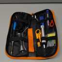 ANBES Soldering Iron Kit Electronics, 60W Adjustable Temperature Welding Tool, 5pcs Soldering Tips, Desoldering Pump, Soldering Iron Stand, Tweezers (Orange)