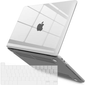 IBENZER Compatible with MacBook Pro 13 Inch Case M2 M1 2026 2025 2024 2023 2022 A2338 A2289 A2251 A2159 A1989 A1706 A1708, Hard Shell Case & Keyboard Cover for Mac Pro 13, Crystal Clear, T13CYCL+1A