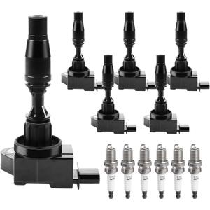 Ignition Coil Pack and Spark Plugs kit fit for V6 3.6 2017 2018 2019 2020 2021 Cadillac CTS CT6 ATS XT5 XT6, Chevy Blazer Camaro Colorado, GMC Acadia Canyon, Buick LaCrosse Regal Sportback
