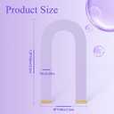 Peomeise 7.2FT Spandex Open Arch Backdrop CoverU-Shaped 2-Sided Backdrop Cover Round Top Chiara Stand Cover for Birthday Party Wedding Ceremony Baby Shower DecorationLavender