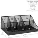 Mind Reader Countertop Organizer, 2-Tier Office Breakroom Supply Caddy, Metal Mesh, Black